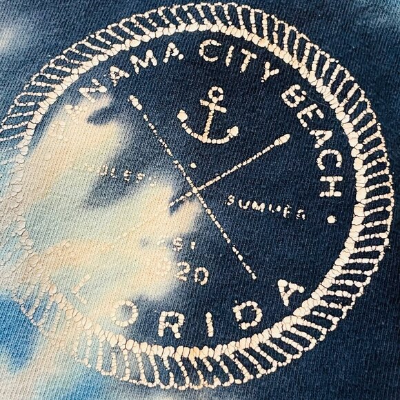 Panama City Beach Florida Colortone Tie-Dye Long Sleeve Shirt Small Unisex - Picture 4 of 9